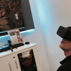 Crytek production director David Bowman in full VR gear